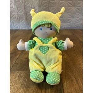 Kids Preferred My First Baby Doll Plush 2018 Yellow Green Heart Polka Dot #25079